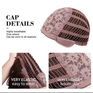 Short Bob Wig Black Brown with Bangs